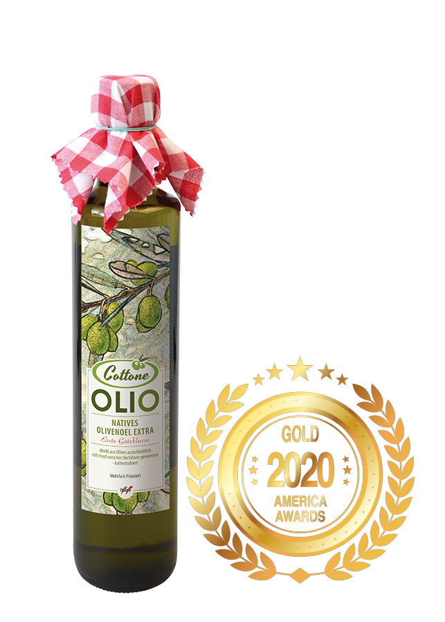 Olio Cottone was awarded Gold by America Newspaper.