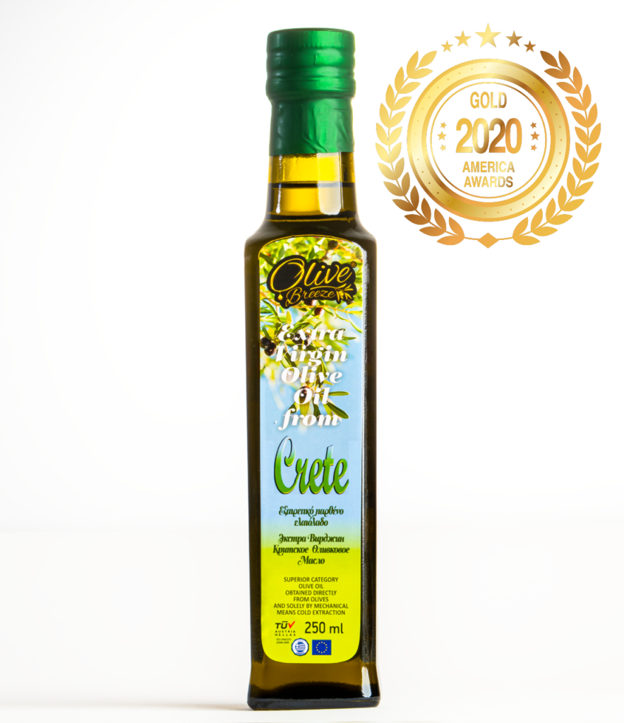 Olive Breeze Extra Virgin Olive Oil has received a Gold Award in America Food Awards 2020, awarded by America Newspaper.
